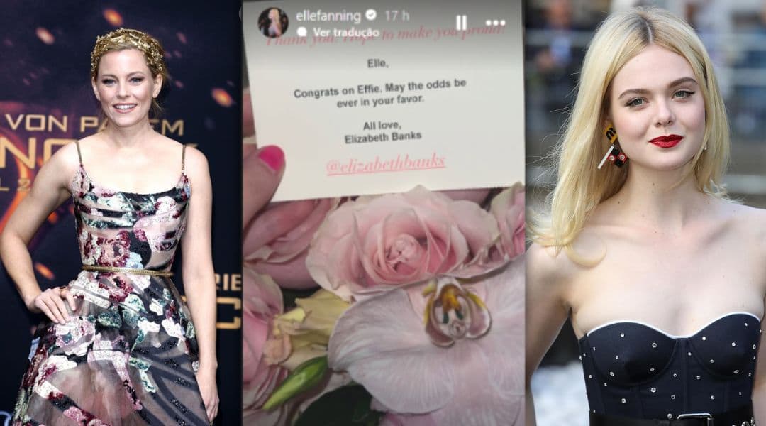 Elizabeth Banks parabeniza Elle Fanning pela escalação em "Amanhecer na Colheita”